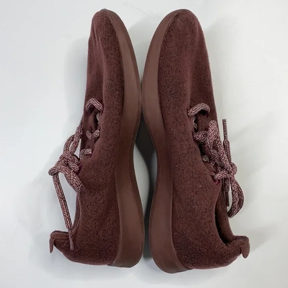 Allbirds Wool Runners Burgundy W8 - Picture 2 of 10